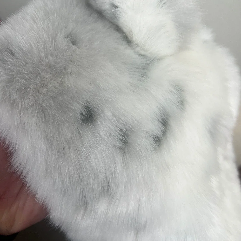 RH Baby & Child Kids Snow Leopard Faux Fur Trapper Hat with Mittens S/M 2-4Y